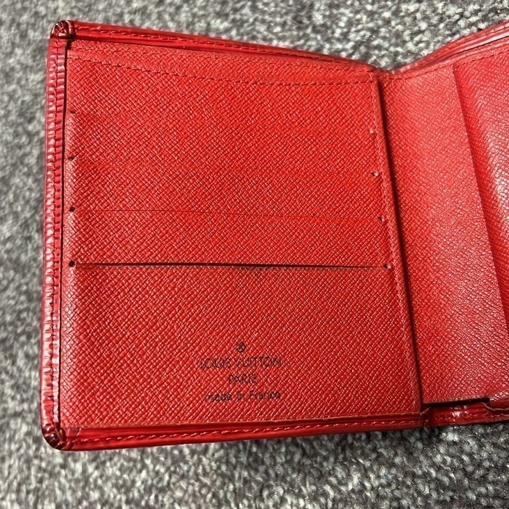 Louis Vuitton Womens Epi Leather Snap Front Card Holder Red Small Wallet - Picture 4 of 7